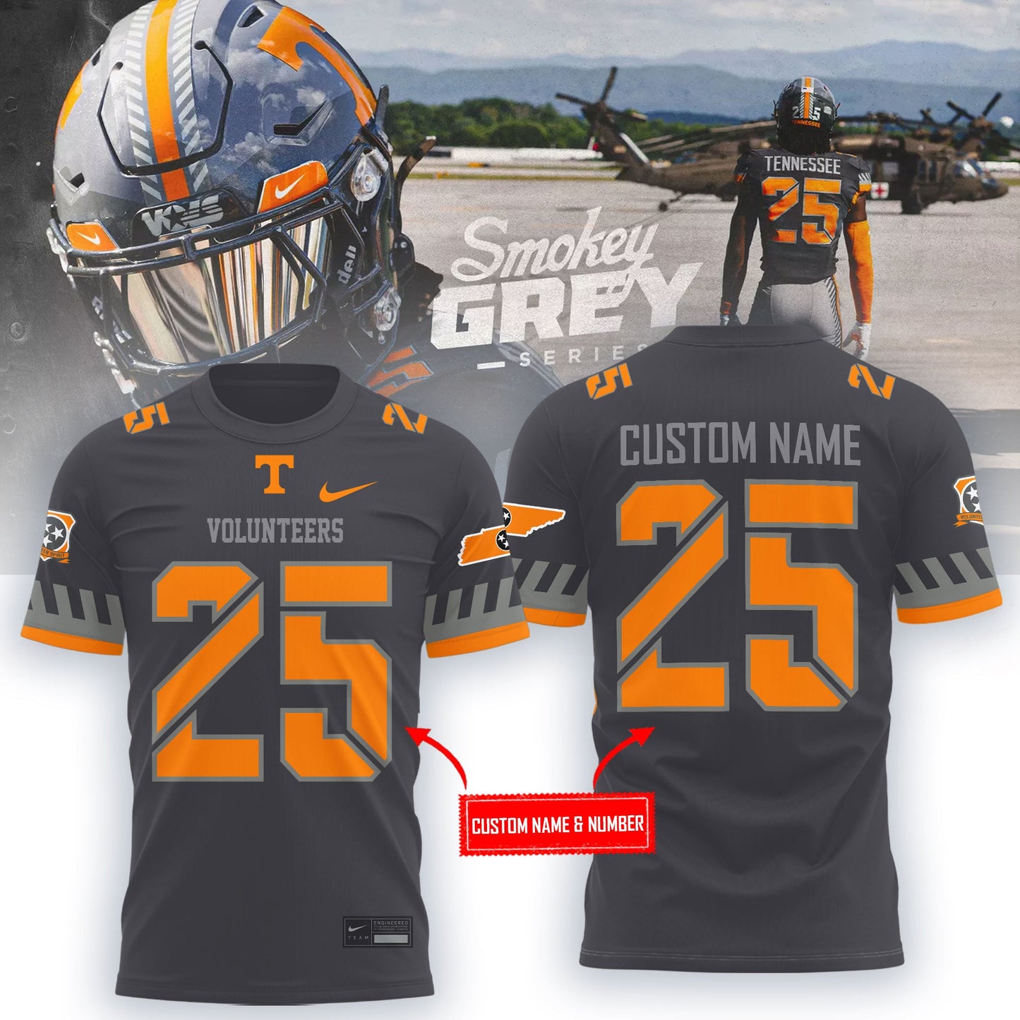 __.Tennessee Football Smokey Grey Series Uniform 2025 Shirt