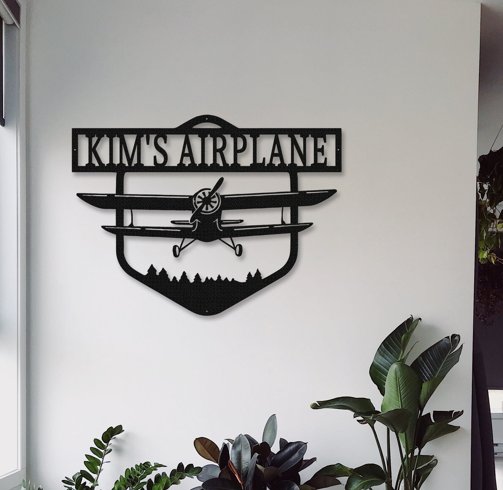 Airplane Metal Sign,Custom Airplane Monogram,Pilot Gifts,Personalized Aviation Signs,Custom Plane Wall Art,Airline Sign,Airplane Wall Decor