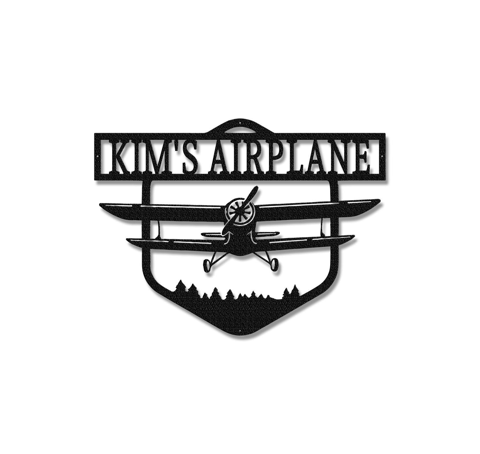 Airplane Metal Sign,Custom Airplane Monogram,Pilot Gifts,Personalized Aviation Signs,Custom Plane Wall Art,Airline Sign,Airplane Wall Decor