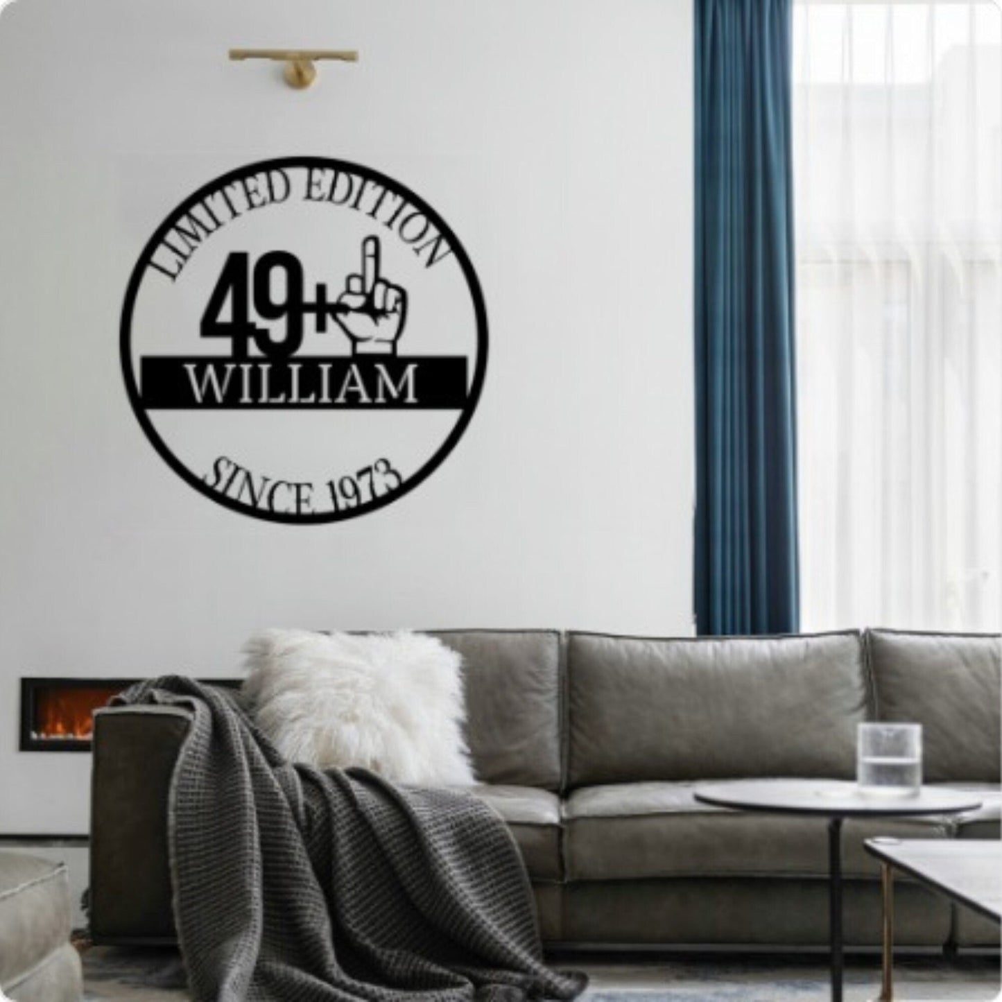 50th Birthday Gift For Him, Birthday Metal Sign, Funny Gift For Husband, Boyfriend, Personalized Sign, Custom Name Wall Sign, Gift For Her