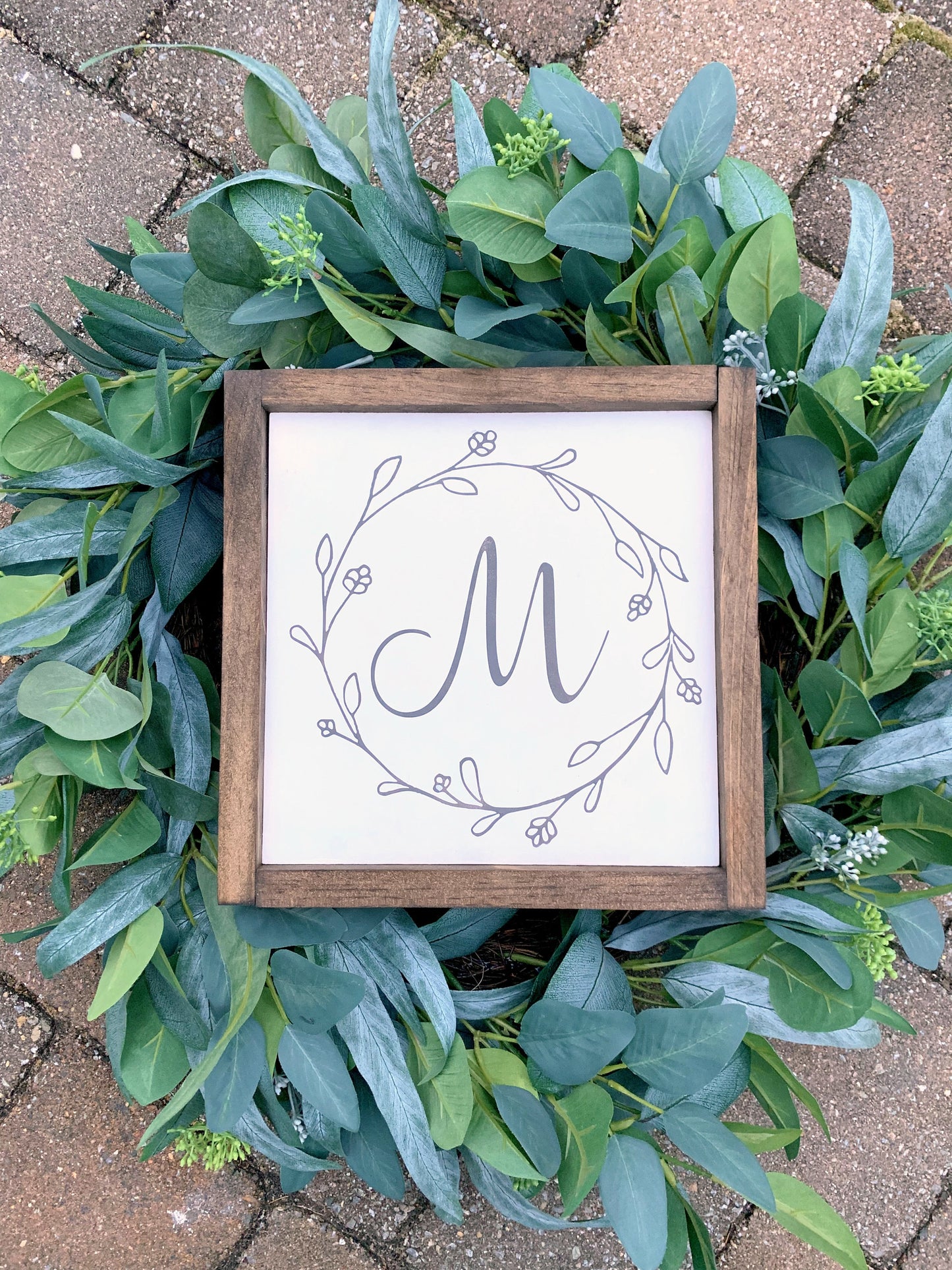Monogram Family Initial Wood Sign for Gallery Wall, Bridal Shower Gift, Housewarming Gift, Family Initial Sign, Personalized Sign