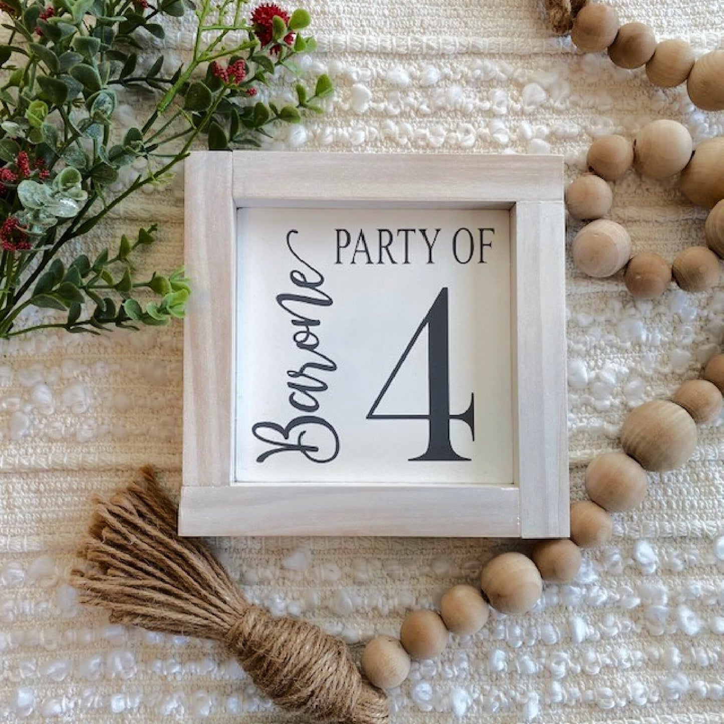 Party of Sign, Family Party of, Family Name Gallery Sign, Number Sign, Party of 4, Party of 5, Last Name Sign, Personalize Family Wood Sign