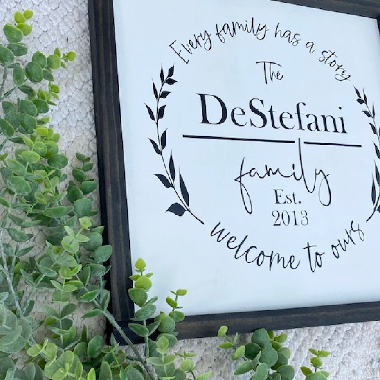 Welcome To Our Story Personalized Family Sign, Every Family Has A Story, Family Name Wood Sign, Wedding Gift, Last Name Wood Sign