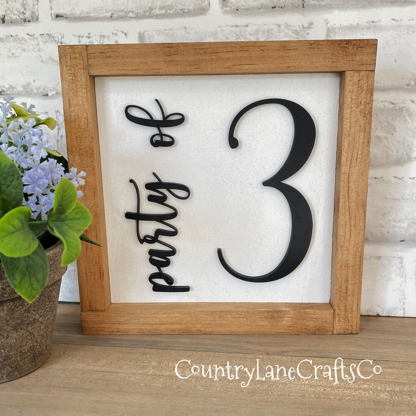Party of Sign, 3D Number Party of Sign, Baby Shower Gift, Gallery Wall Art, Party of 3,4,5 Sign, Family Decor Sign, Any Number Sign,