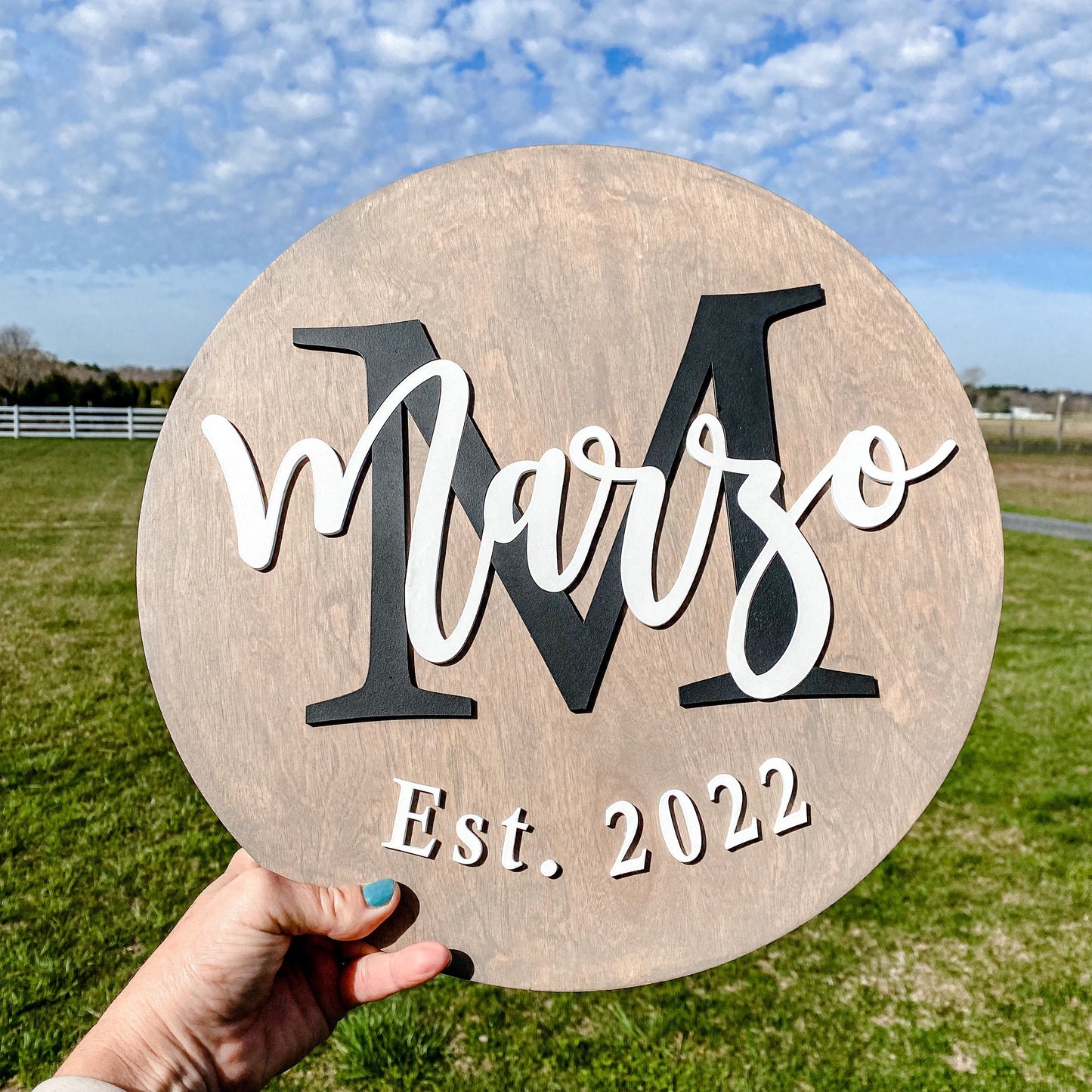 Personalized Family Name Round Wood Sign, Established Year, Last Name Sign, Housewarming Gift, Personalized Family Wood Sign, Wedding Gift,