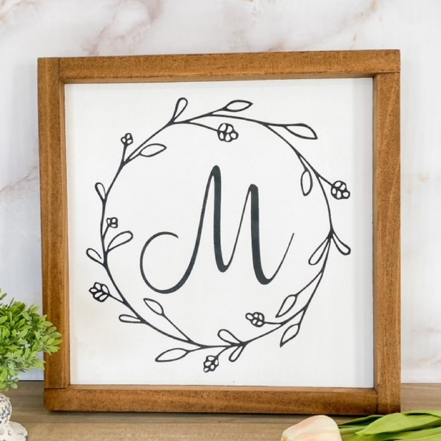 Monogram Family Initial Wood Sign for Gallery Wall, Bridal Shower Gift, Housewarming Gift, Family Initial Sign, Personalized Sign