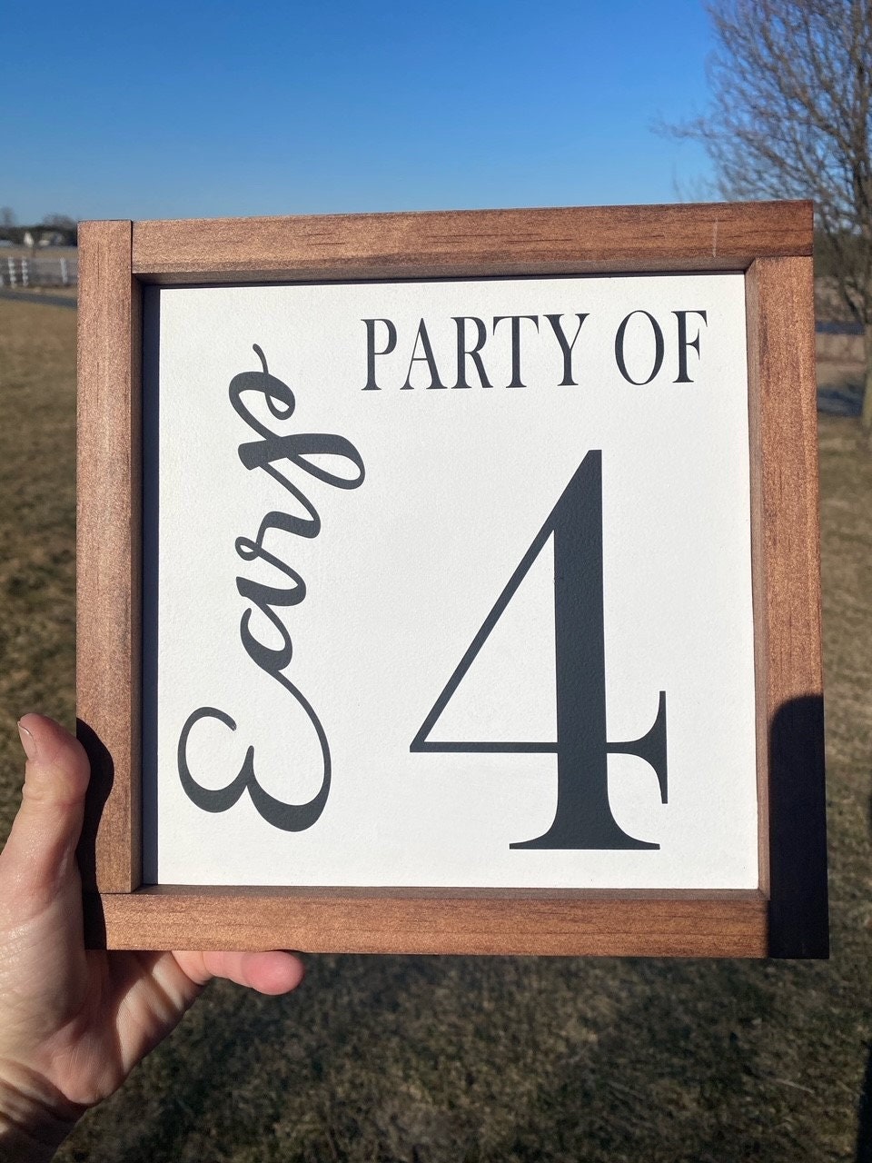 Party of Sign, Family Party of, Family Name Gallery Sign, Number Sign, Party of 4, Party of 5, Last Name Sign, Personalize Family Wood Sign