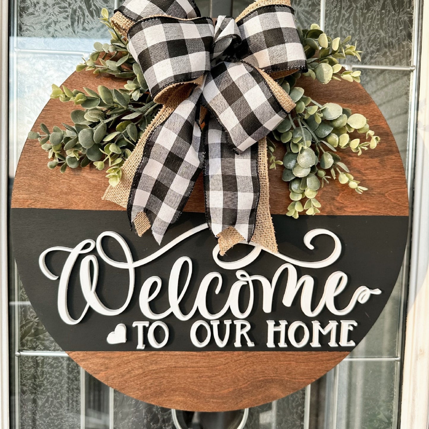 Front Door Decor, Welcome Sign, Housewarming Gift, Front Porch Decor, Realtor Client Gift, Front Door Wreath, Front Door Hanger, Door Sign
