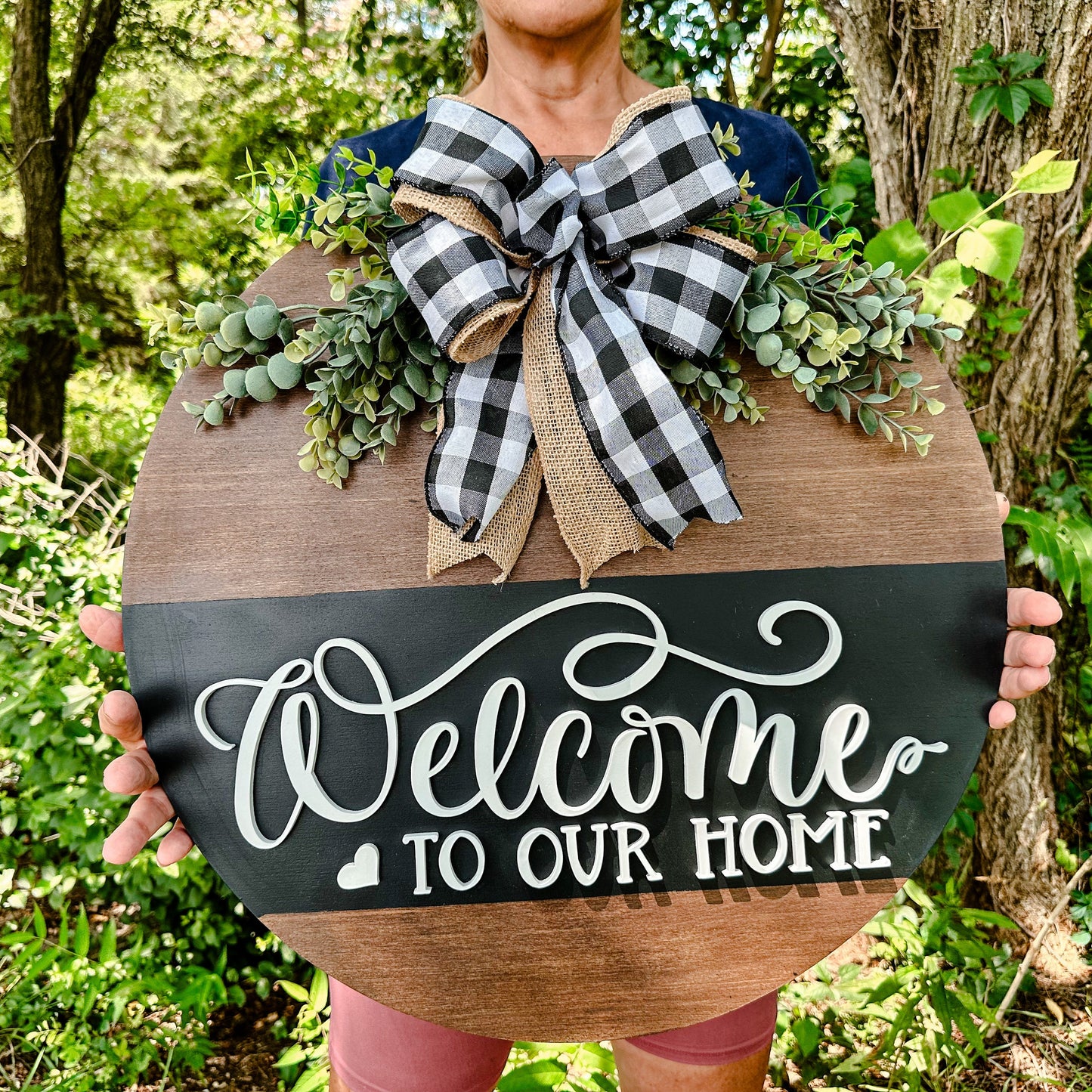 Front Door Decor, Welcome Sign, Housewarming Gift, Front Porch Decor, Realtor Client Gift, Front Door Wreath, Front Door Hanger, Door Sign