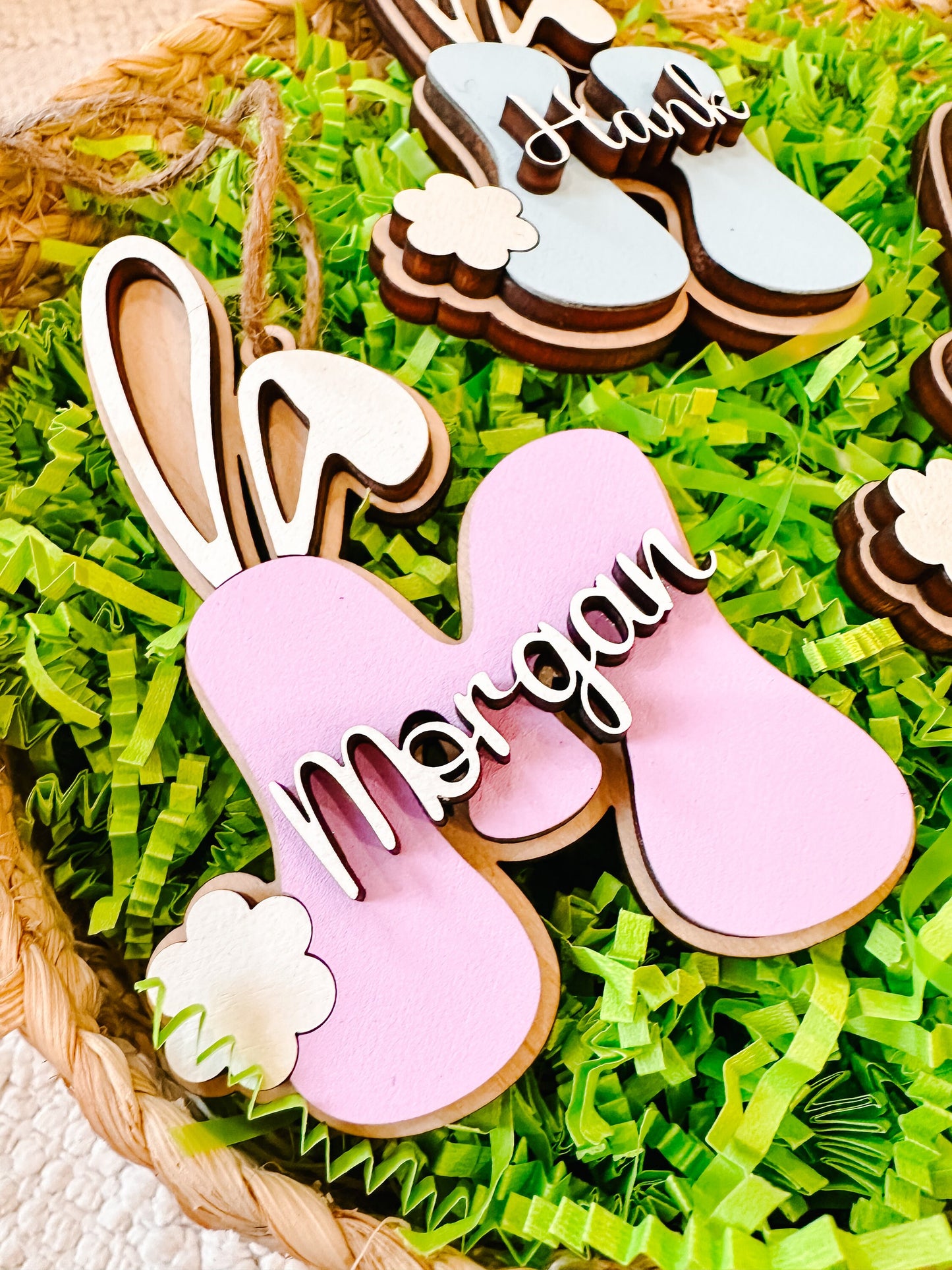Easter Basket Personalized Tags, Easter Bunny Letter Tags, Personalized Tags for Easter, Easter Bunny Tag, Easter Basket Name Tags
