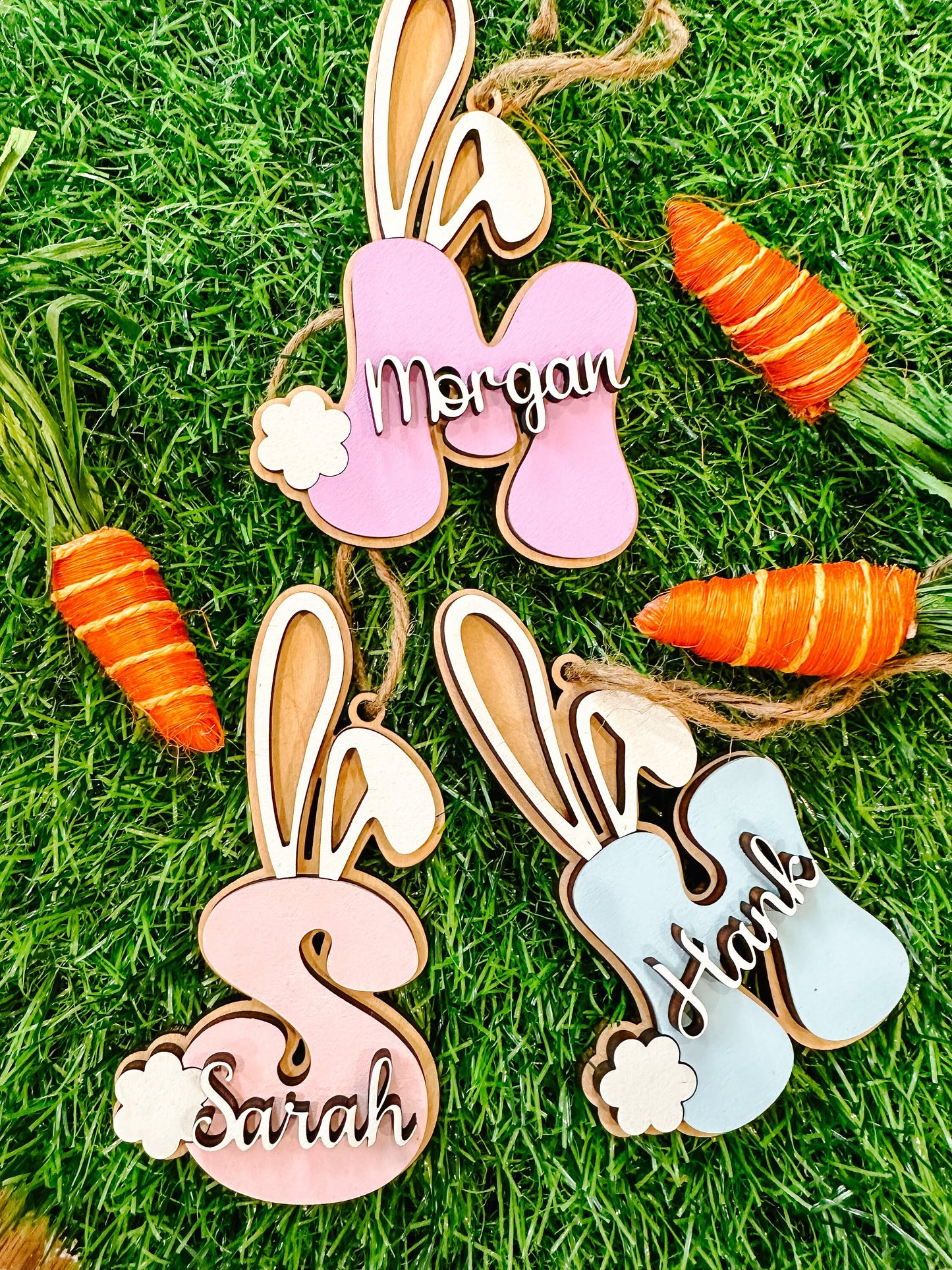 Easter Basket Personalized Tags, Easter Bunny Letter Tags, Personalized Tags for Easter, Easter Bunny Tag, Easter Basket Name Tags