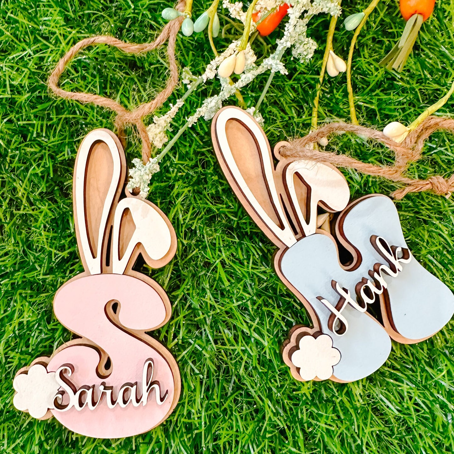 Easter Basket Personalized Tags, Easter Bunny Letter Tags, Personalized Tags for Easter, Easter Bunny Tag, Easter Basket Name Tags