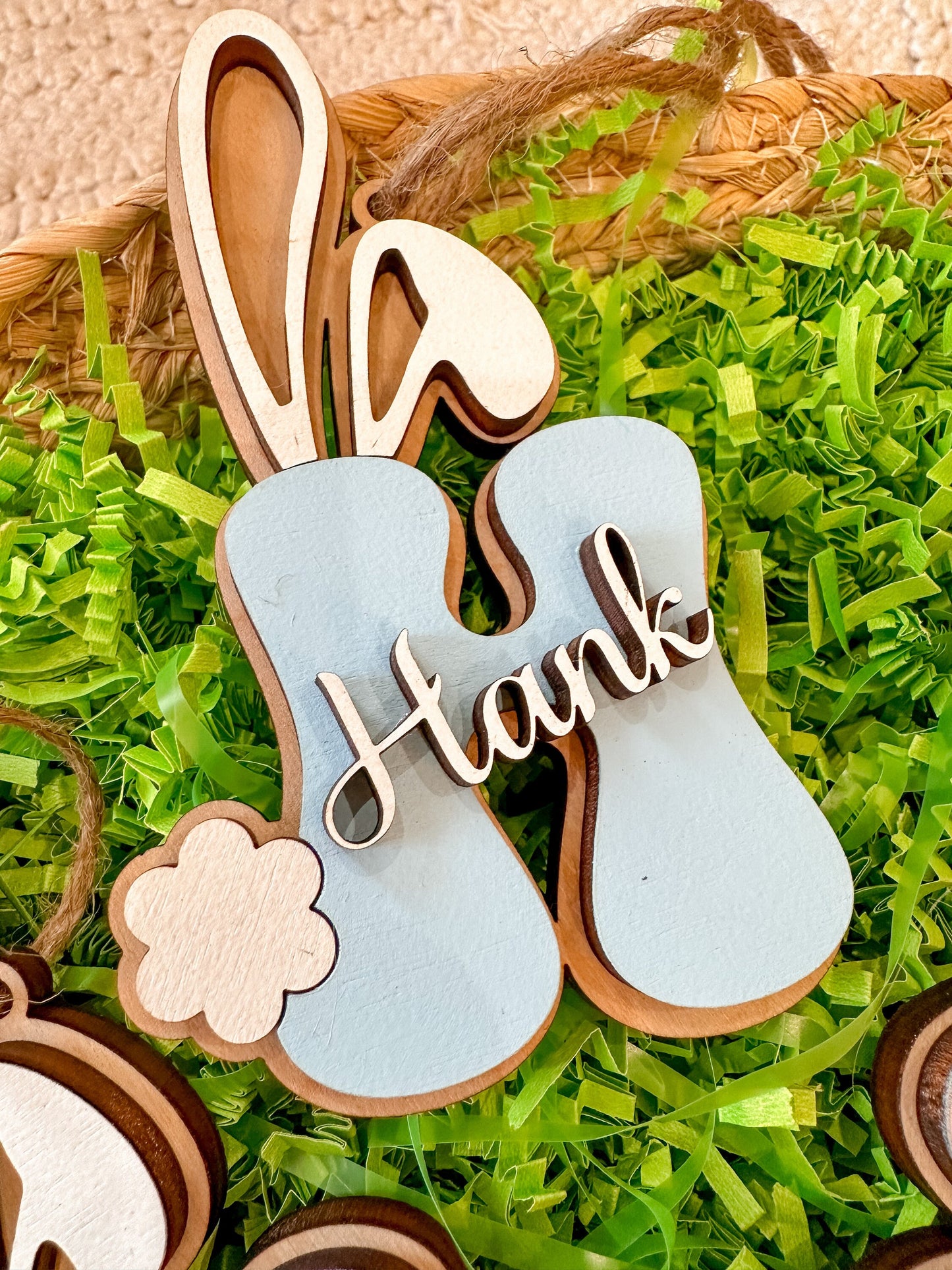 Easter Basket Personalized Tags, Easter Bunny Letter Tags, Personalized Tags for Easter, Easter Bunny Tag, Easter Basket Name Tags