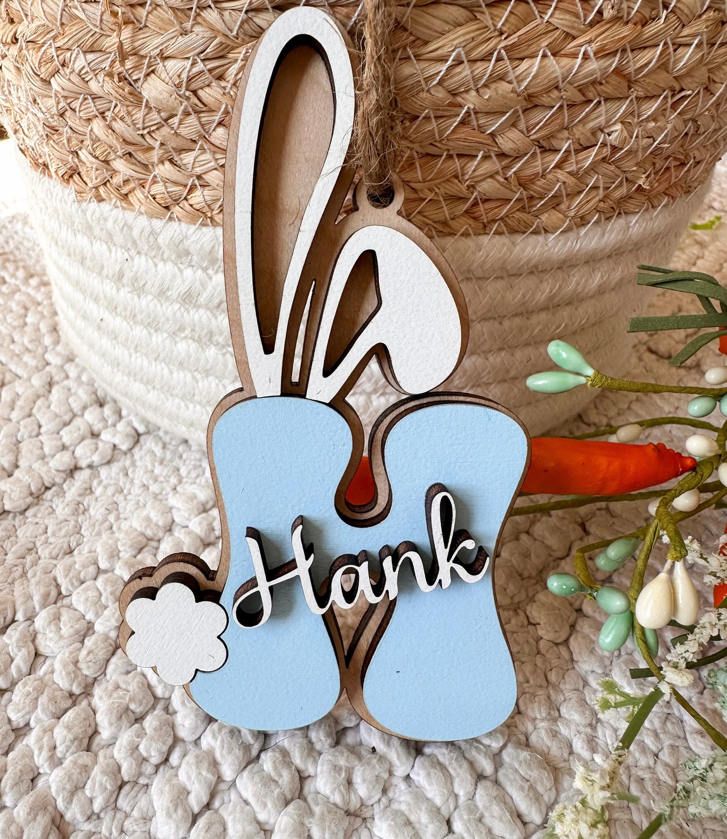 Easter Basket Personalized Tags, Easter Bunny Letter Tags, Personalized Tags for Easter, Easter Bunny Tag, Easter Basket Name Tags