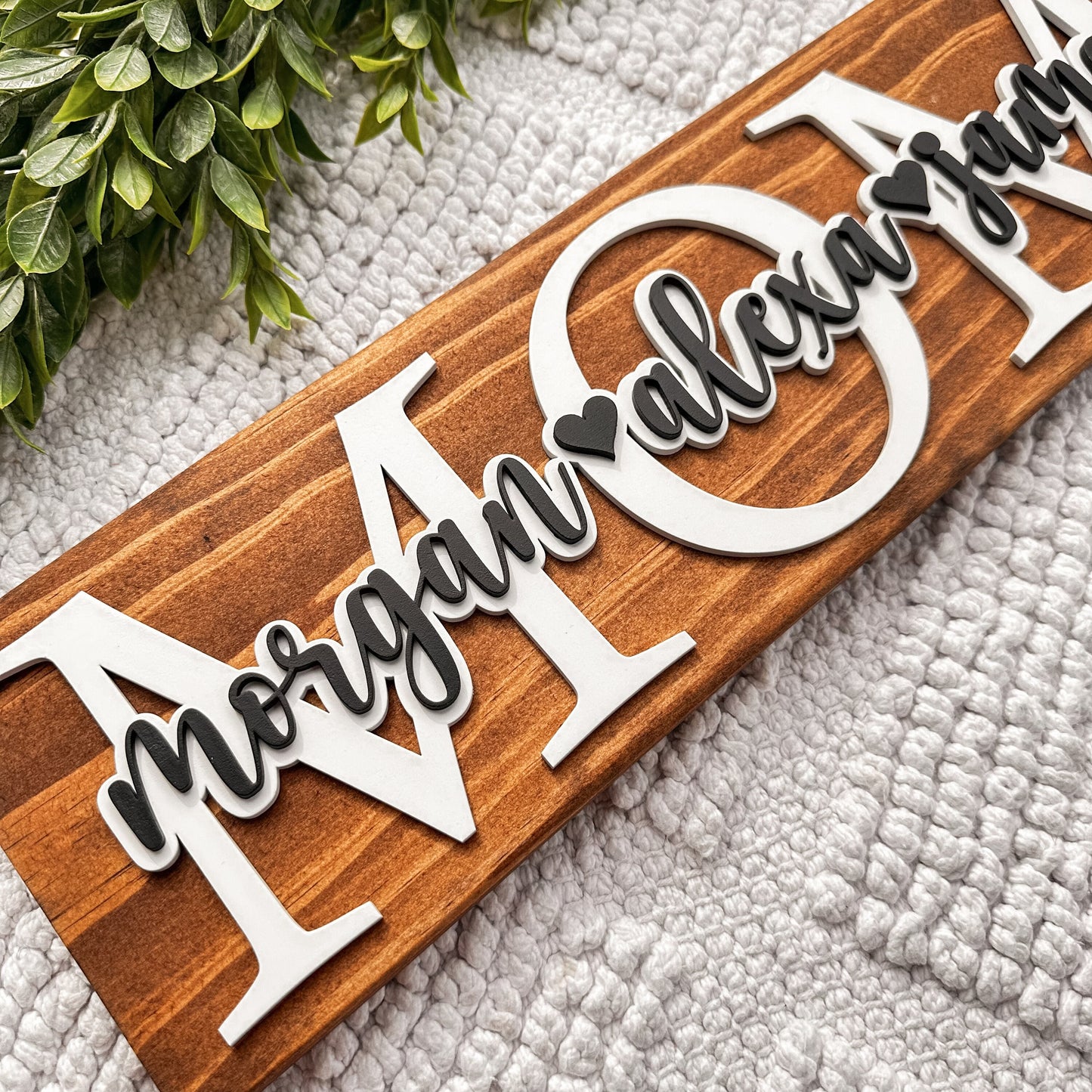 Personalized Mothers Day Gift, Mom Wood Sign, Mom Gift From Kids, Family Name Sign, Mom Gift, Grammy Gift, Sign For Mom With Kids Names
