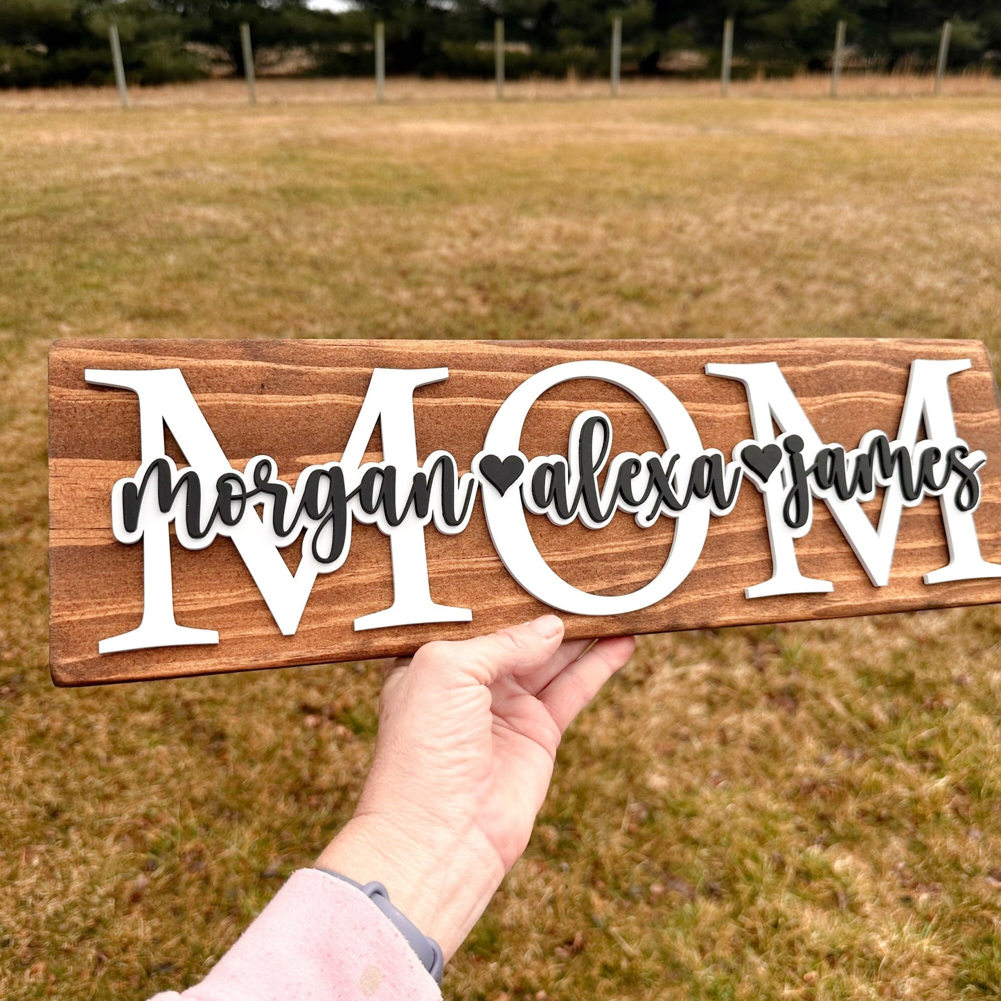 Personalized Mothers Day Gift, Mom Wood Sign, Mom Gift From Kids, Family Name Sign, Mom Gift, Grammy Gift, Sign For Mom With Kids Names