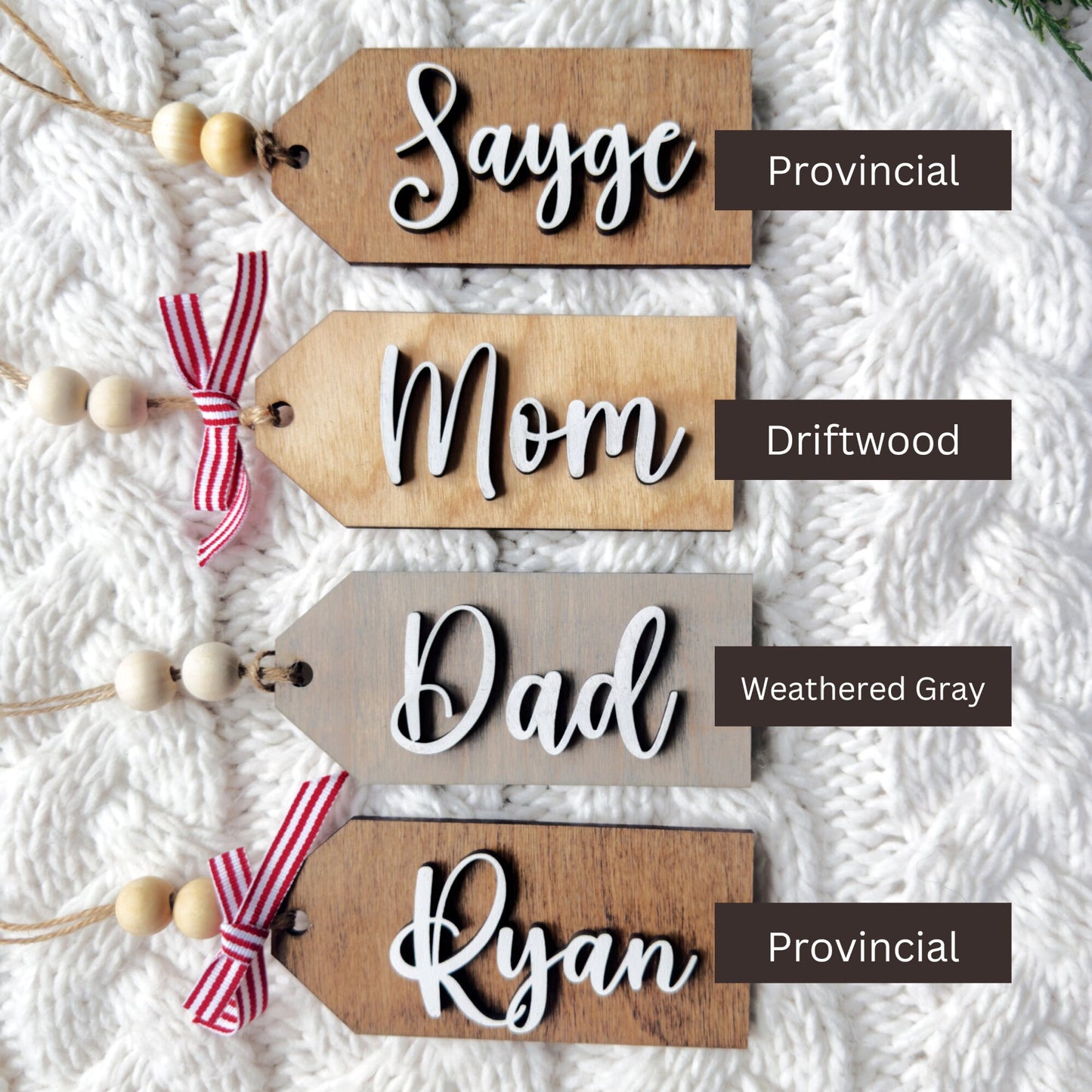 Christmas Stocking Name Tag, Gift Tags, Personalized Stocking Tags, Wood Name Tag, Custom Christmas Tags, Personalized Tags for Gifts