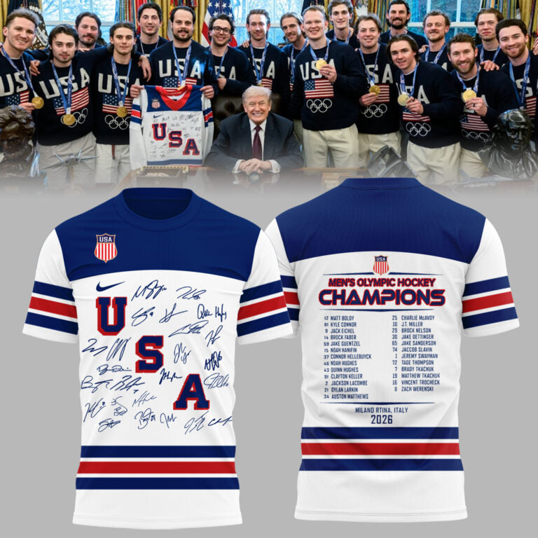 USA Men’s Ice Hockey Team Olympic 2026 Champions Tshirt