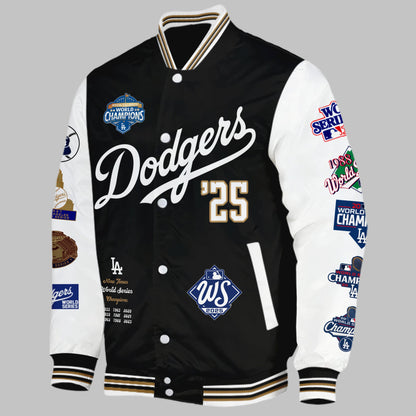 Dodgers Back-To-Back World Series Champions Bomber + Printed Hat