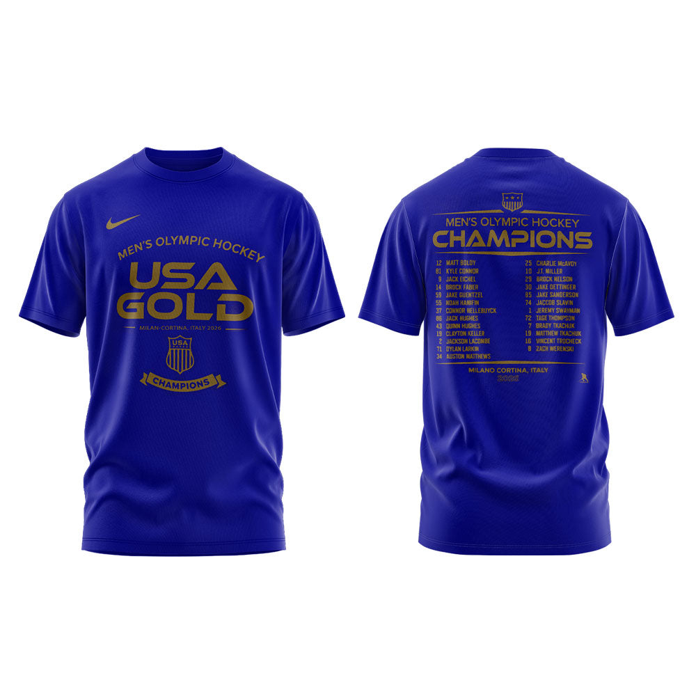 U.S. 2026 Olympic Milano Cortina Men’s Team Championship Blue Shirt