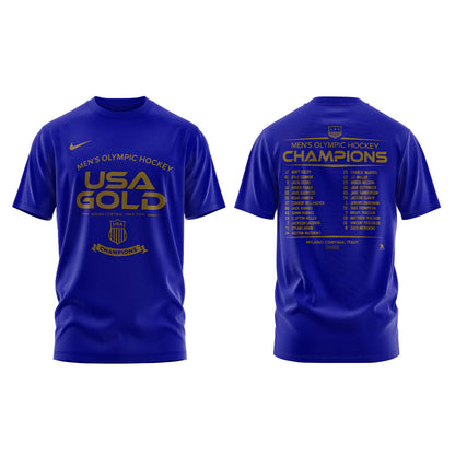U.S. 2026 Olympic Milano Cortina Men’s Team Championship Blue Shirt