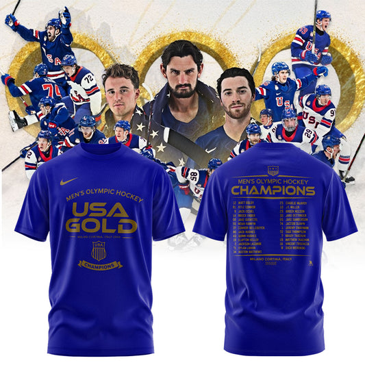 U.S. 2026 Olympic Milano Cortina Men’s Team Championship Blue Shirt