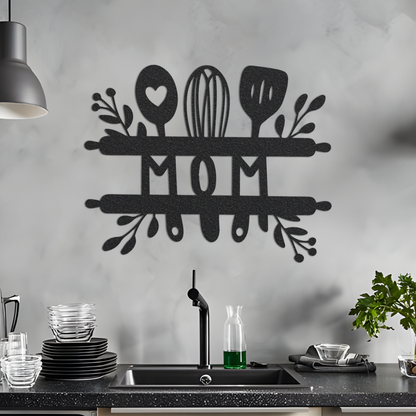 Metal Mom Sign, Mom Sign, Metal Kitchen Sign, Home Decor Sign, Metal Kitchen Decor Sign, Housewarming Gift Idea, Metal Gift, Metal Sign