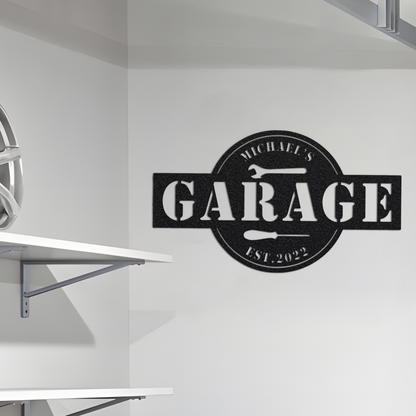 Garage Sign, Custom Metal Sign, Metal Name Sign, Garage Decor, Home Decor, Signs For A Garage, Man Cave Sign, Man Cave Sign Ideas