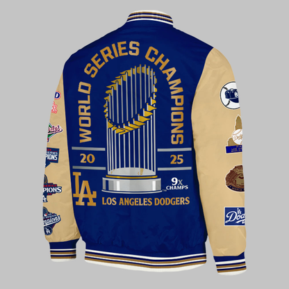 Dodgers Back-To-Back World Series Champions Bomber + Printed Hat