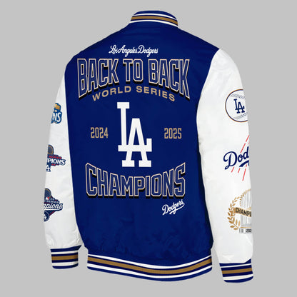 Dodgers Back-To-Back World Series Champions Bomber + Printed Hat