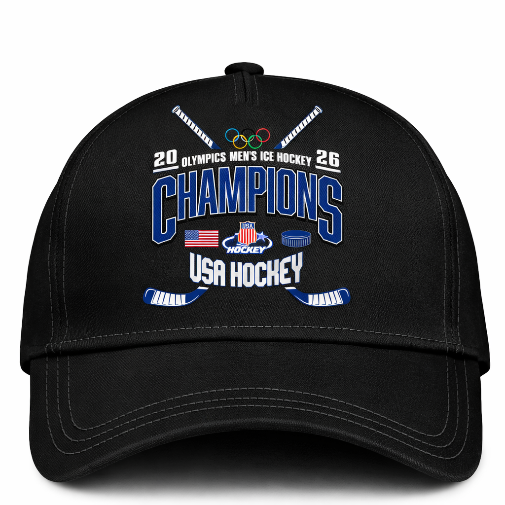 , Team USA 2026 Olympic Men’s Ice Hockey Champions Hoodie Limited Edition Black
