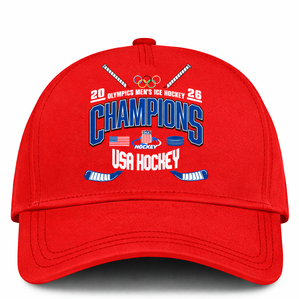 , Team USA 2026 Olympic Men’s Ice Hockey Champions Hoodie Limited Edition Red