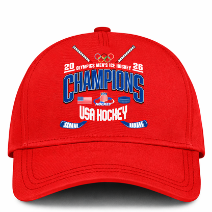 , Team USA 2026 Olympic Men’s Ice Hockey Champions Tshirt Limited Edition Red