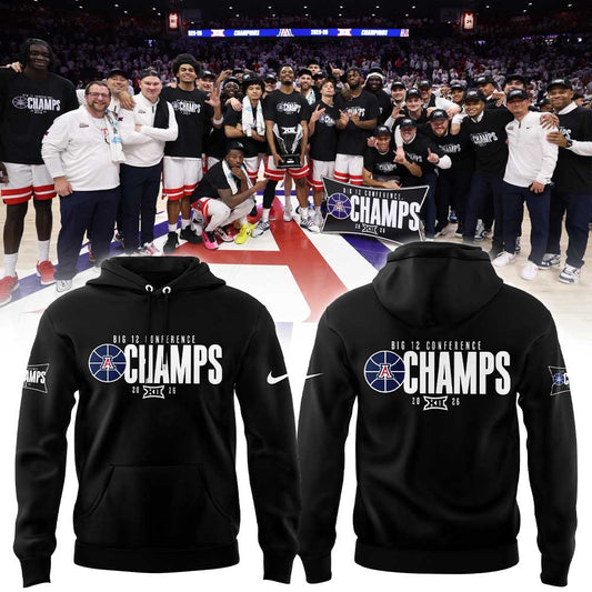 Arizona Wildcats Men’s Basketball 2026 Big 12 Conference Regular Season Champions Hoodie
