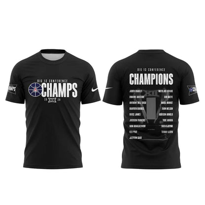 Arizona Wildcats Men’s Basketball 2026 Big 12 Conference Regular Season Champions Shirt V2
