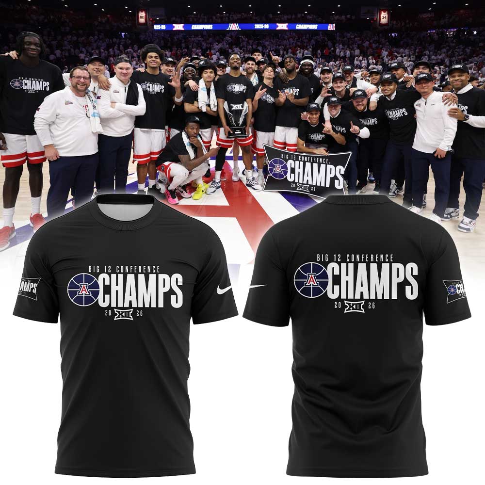 Arizona Wildcats Men’s Basketball 2026 Big 12 Conference Regular Season Champions Shirt
