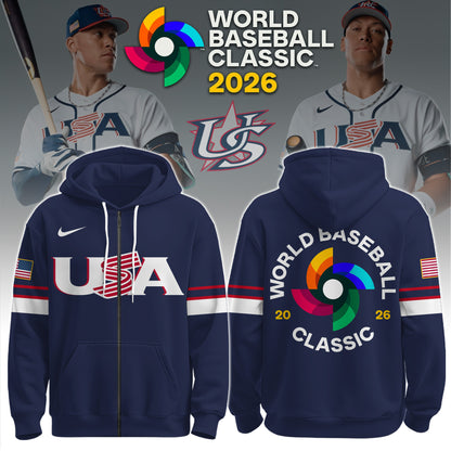 USA World Baseball Classic Zip Hoodie Ver 2