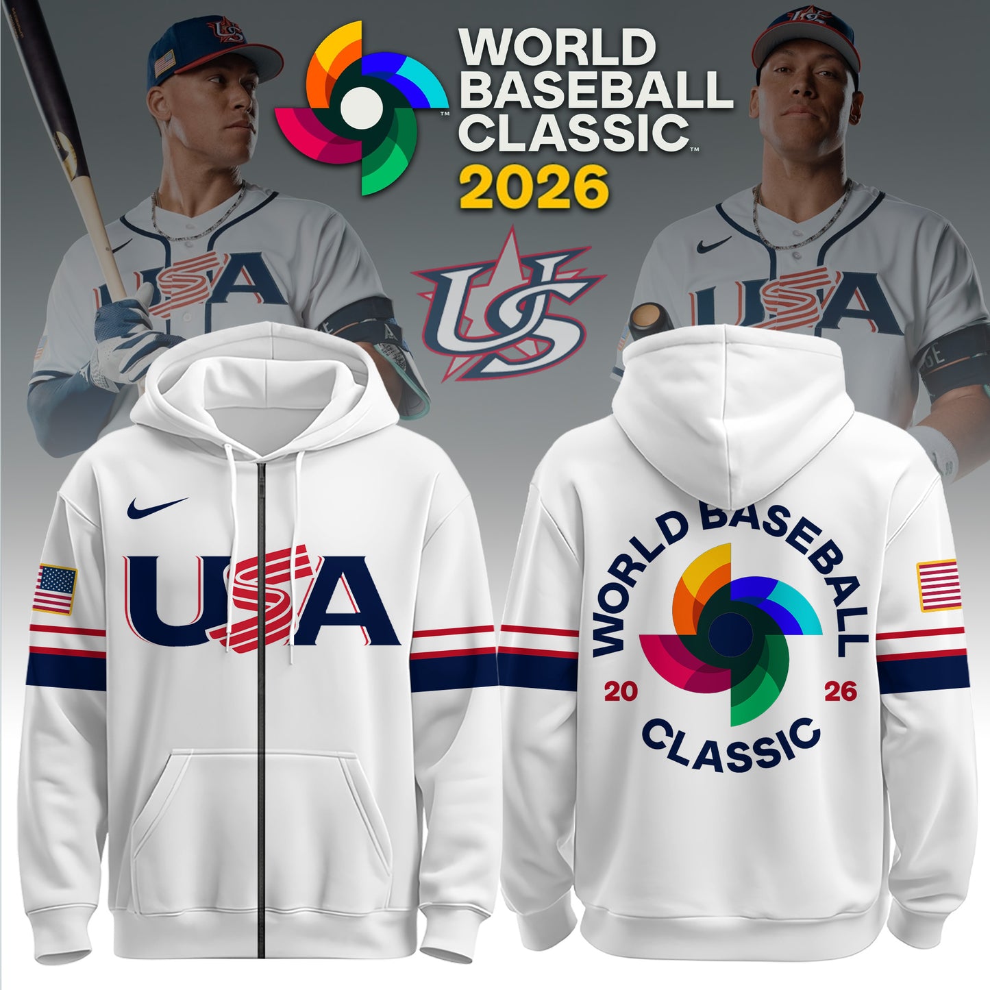 USA World Baseball Classic Zip Hoodie