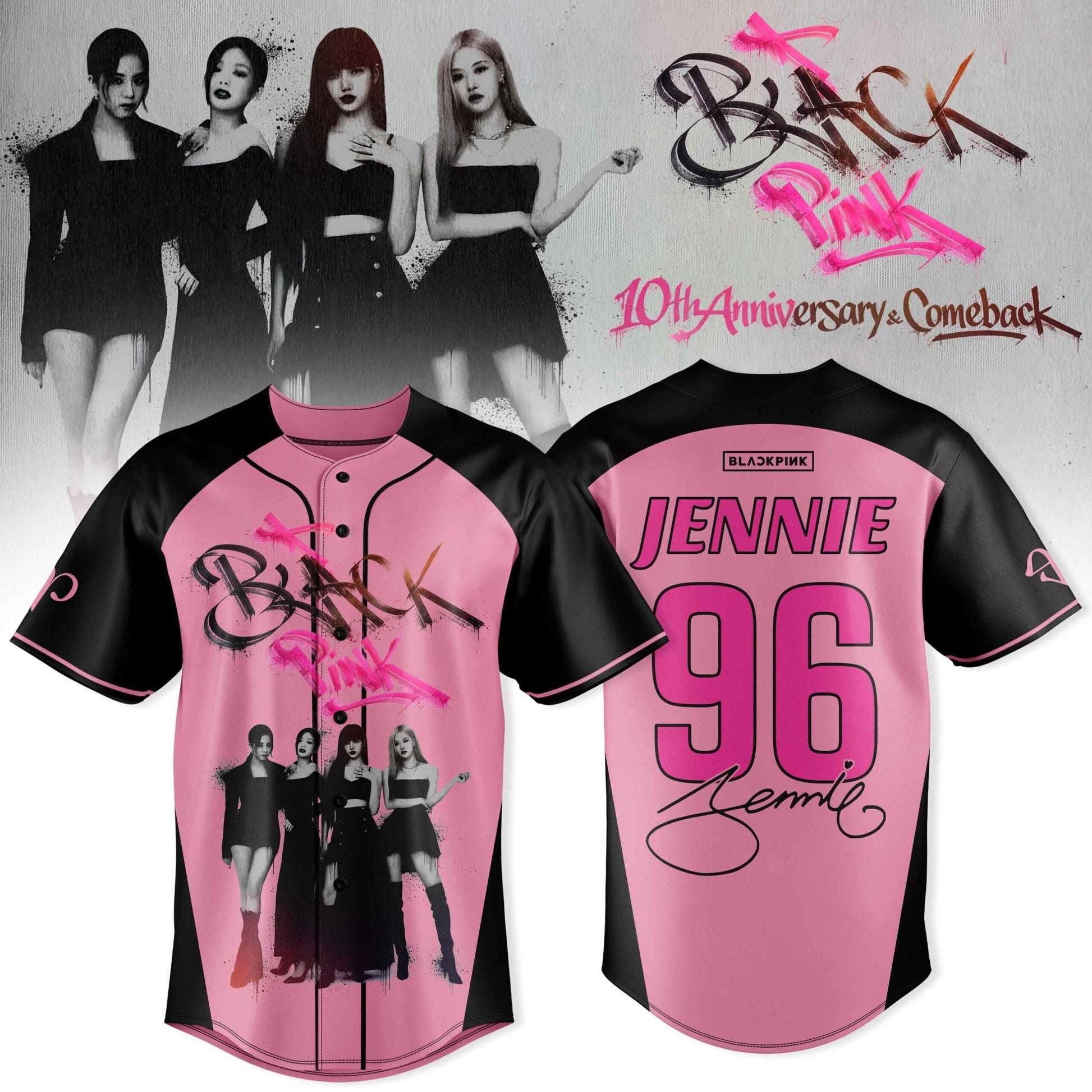 🖤 BLACKPINK – 10th Anniversary & Comeback 🩷 Jersey – Jennie