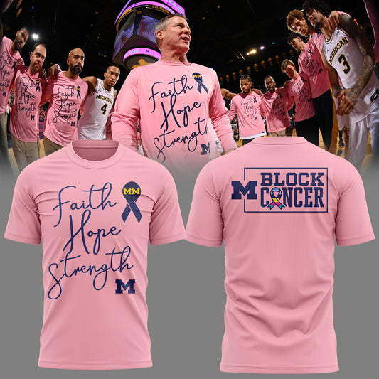 Limited Edition Michigan MBB Block Cancer Shirt-KC02062608