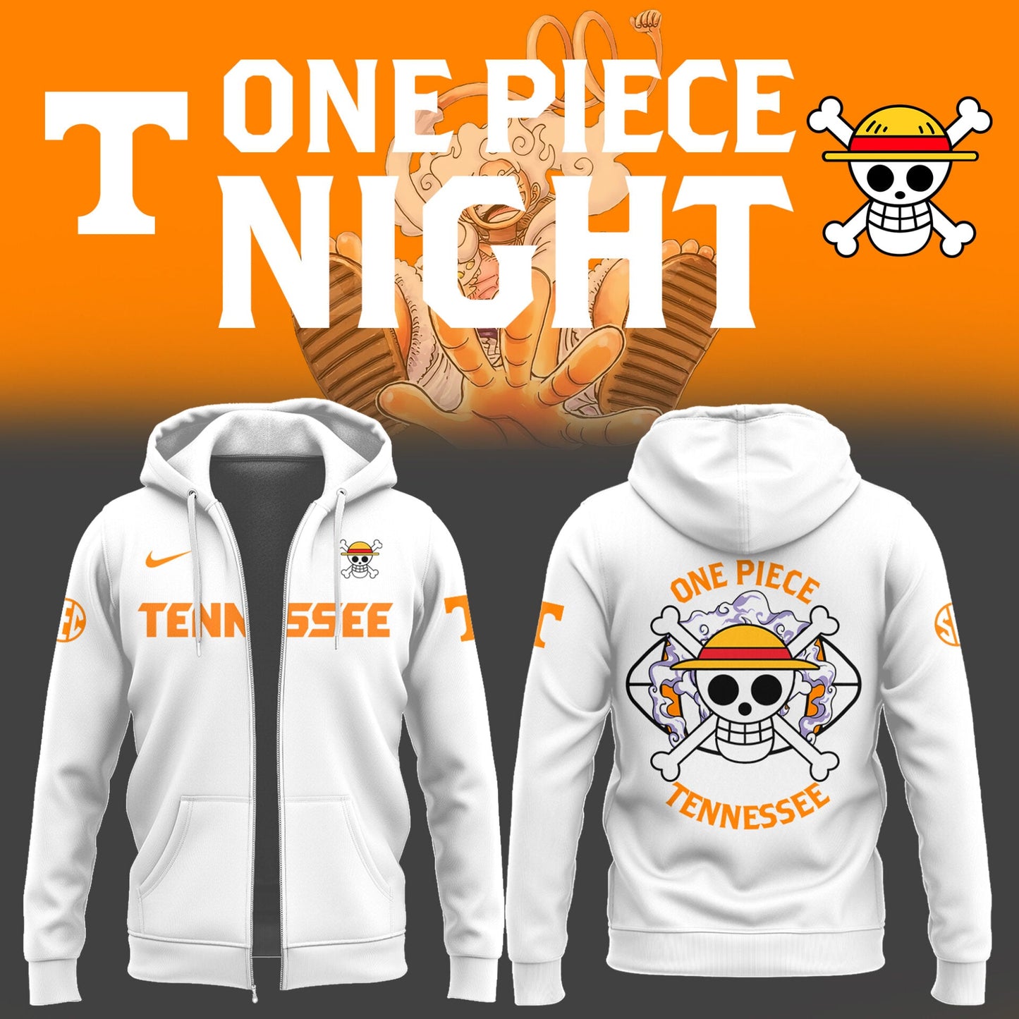 One Piece x Tennessee Limited Edition zipHoodie-LL0106252003