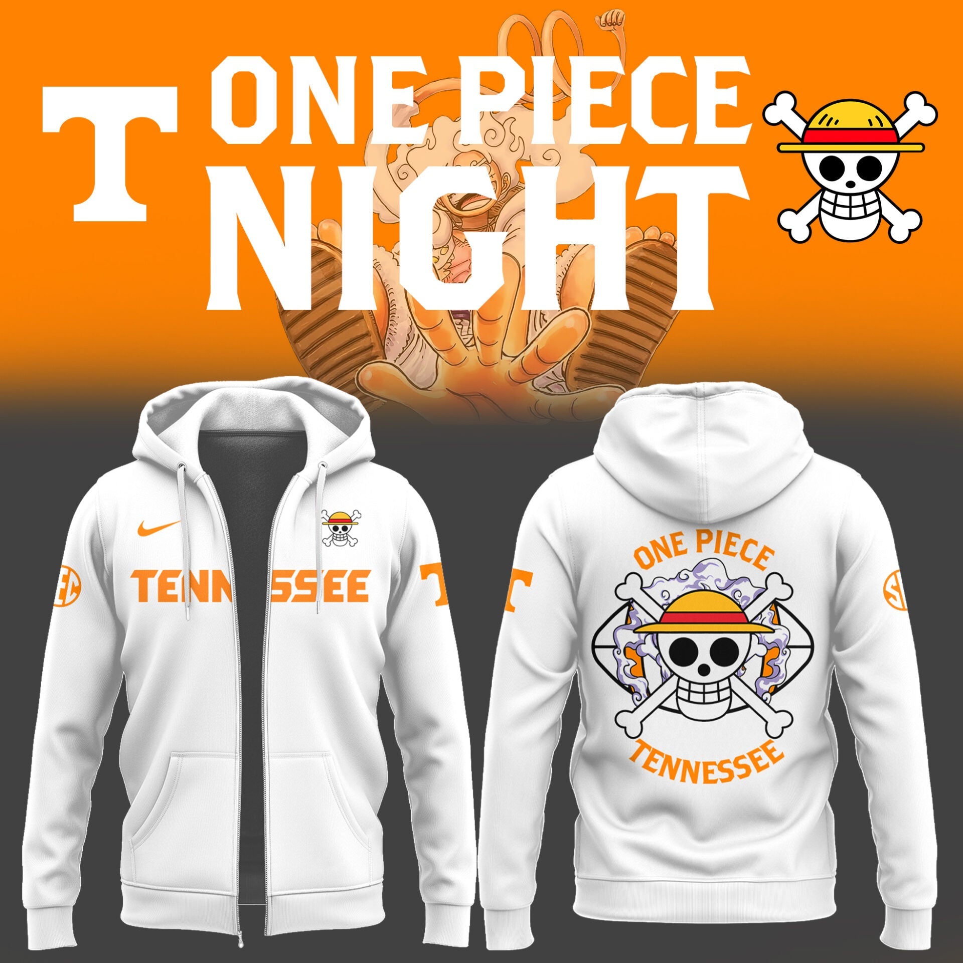 One Piece x Tennessee Limited Edition zipHoodie-LL0106252003