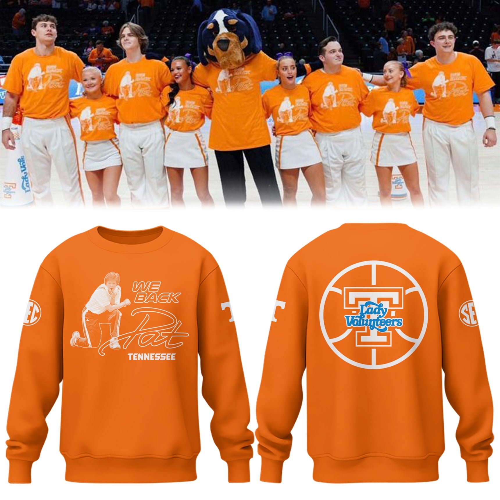 We Back Pat Lady Vols Basketball Limited Edition Sweatshirt-LL0118252000