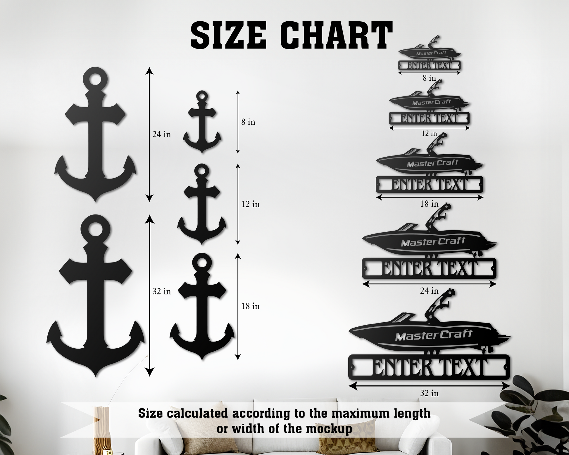 Metal Anchor Sign, Nautical Sign, Metal Anchor Sign, Home Decor Sign, Metal Front Door Sign, Housewarming Gift Idea, Custom Name Sign
