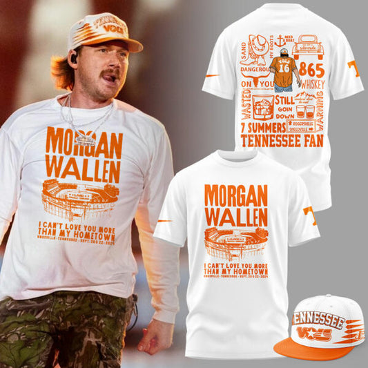 Tennessee Volunteers NCAA 2024 Nike Limited Tennessee x Morgan Wallen White T-Shirt-PU092324391