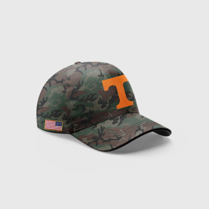 Tennessee Football Nike Camo 2024 Salute to Service Club Fleece Pullover Custom Name Hoodie-PU1127242500