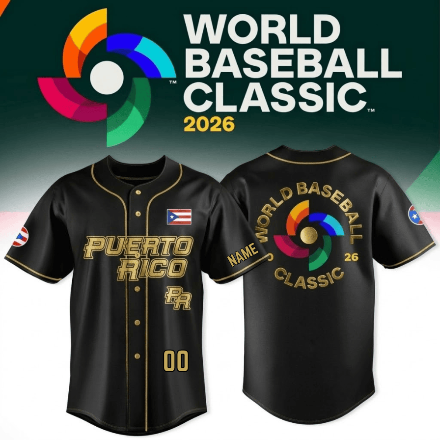 Puerto Rico - Baseball 2026 World Baseball Classic Goldden Personalization