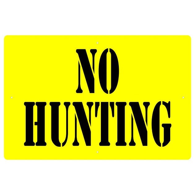 No Hunting Metal Wall Art, Outdoor Metal Hunting Sign, Metal Yard Art Hunting Decor, Farm Sign Metal Wall Decor, Metal Porch Sign