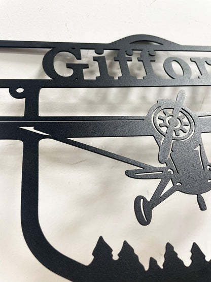 Airplane Metal Sign,Custom Airplane Monogram,Pilot Gifts,Personalized Aviation Signs,Custom Plane Wall Art,Airline Sign,Airplane Wall Decor
