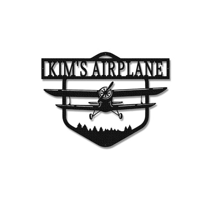 Airplane Metal Sign,Custom Airplane Monogram,Pilot Gifts,Personalized Aviation Signs,Custom Plane Wall Art,Airline Sign,Airplane Wall Decor